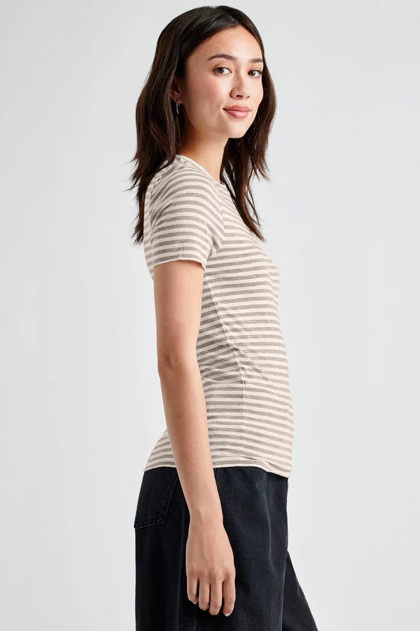 splendid bamboo striped tee oak stripe 