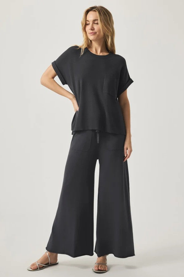 splendid veronica wide leg crop lead