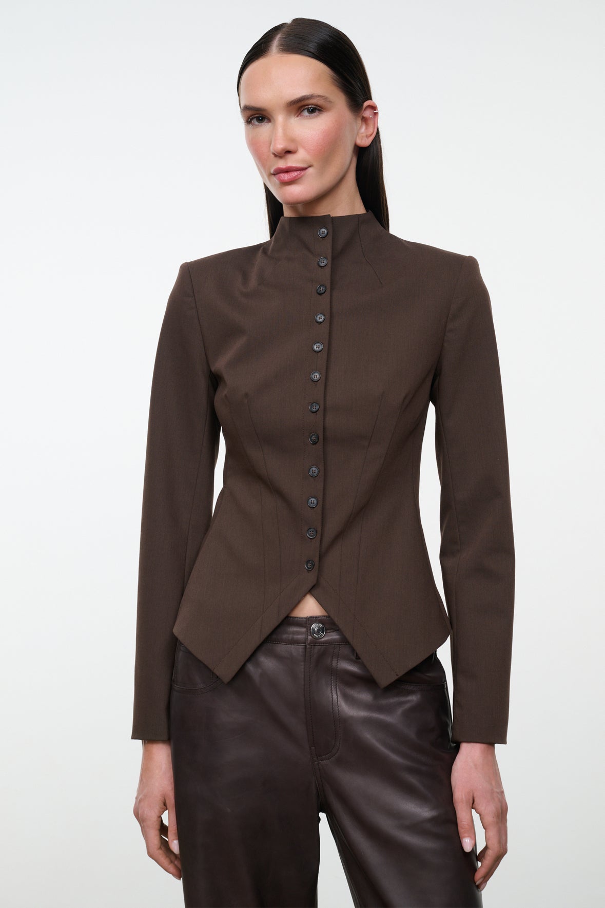 staud adrian jacket earth