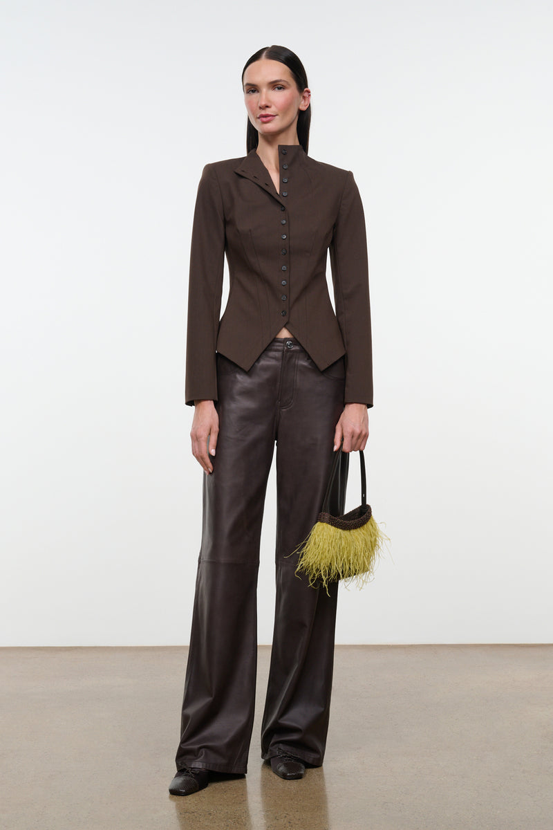 staud adrian jacket earth