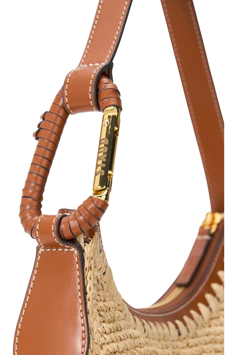 staud alden shoulder bag raffia