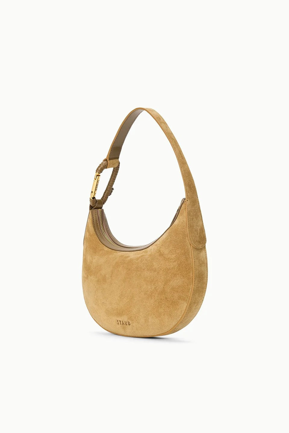 staud alden shoulder bag hazel suede
