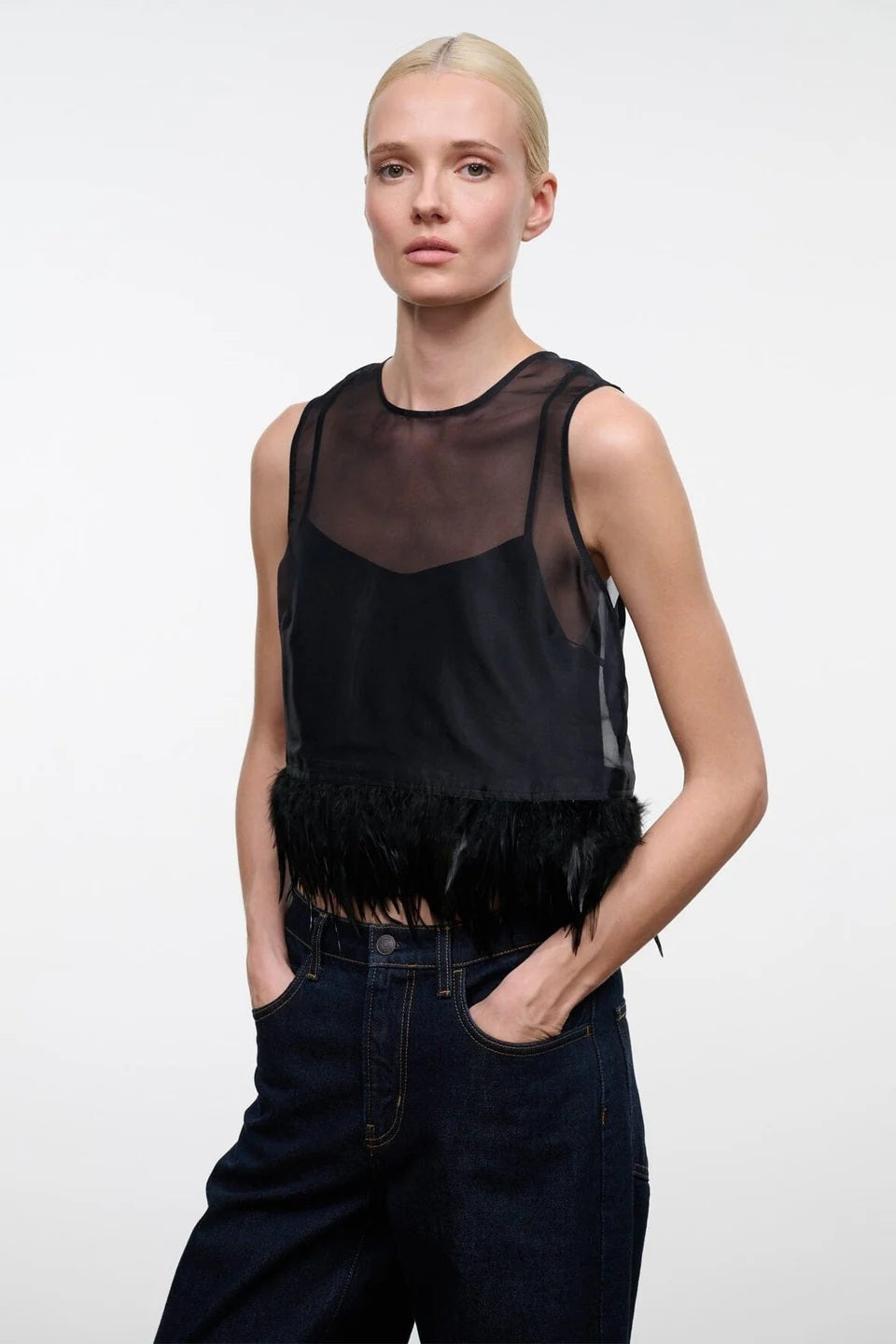 staud avi top black