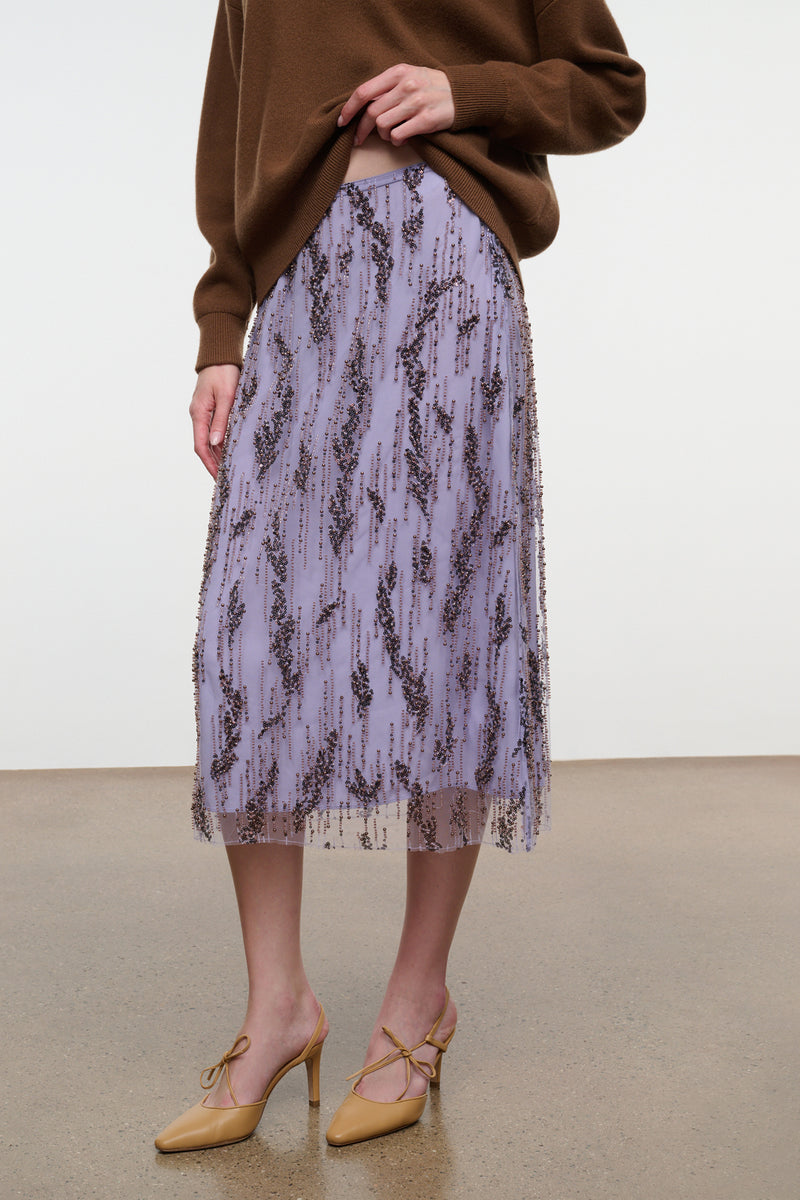 staud aviva skirt lilac