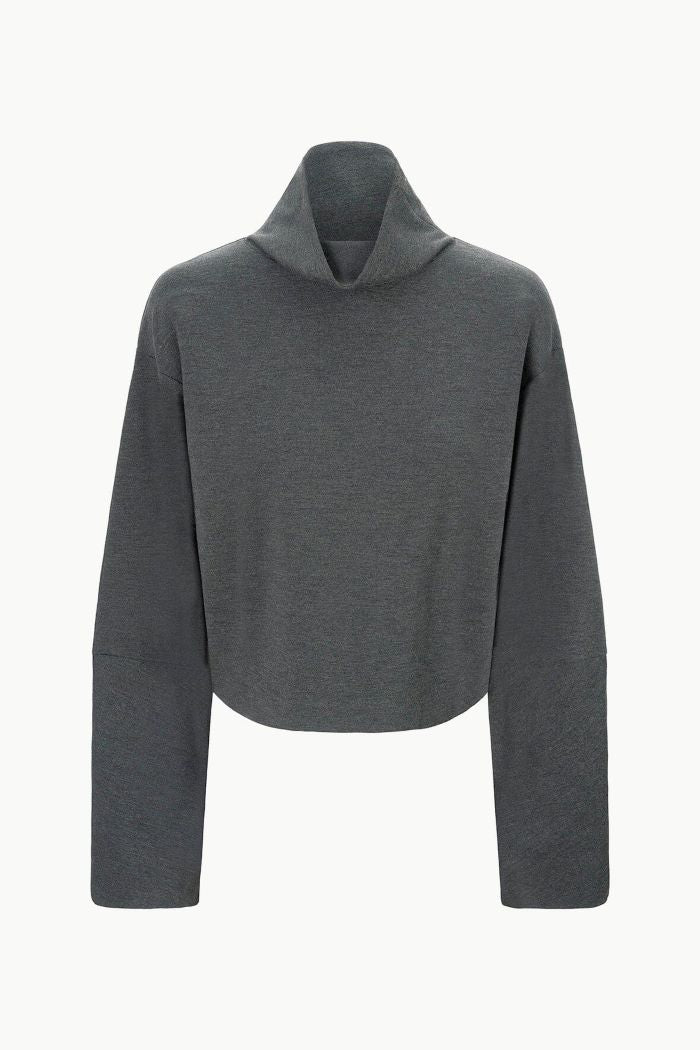 staud binoche top heather grey 