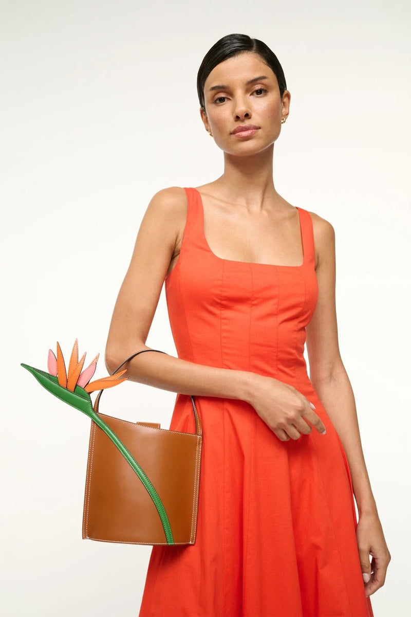 staud the bird of paradise bag tan