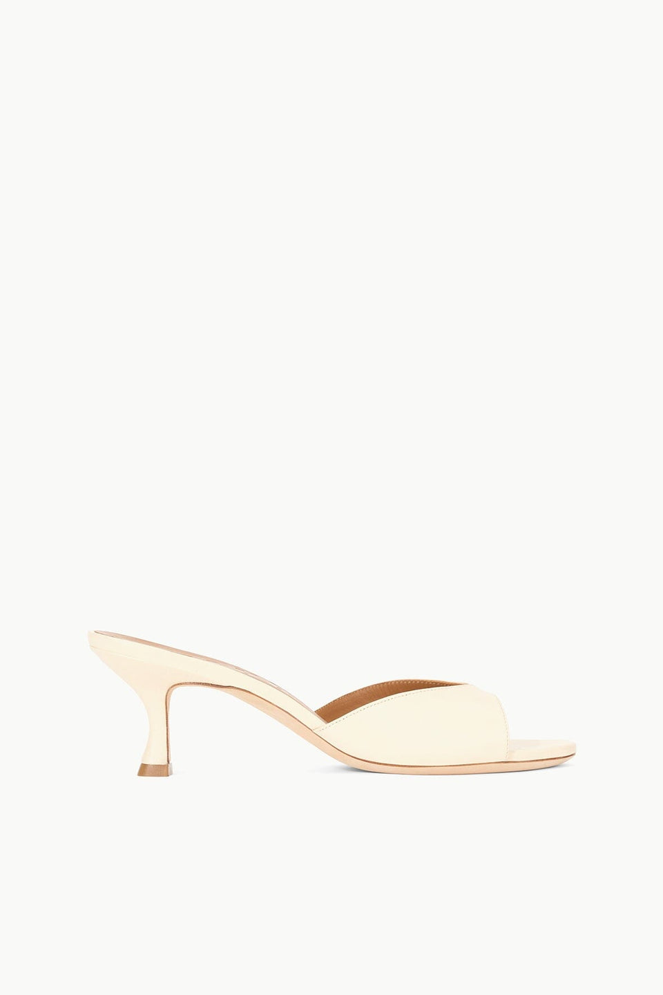 staud brigitte mule cream leather