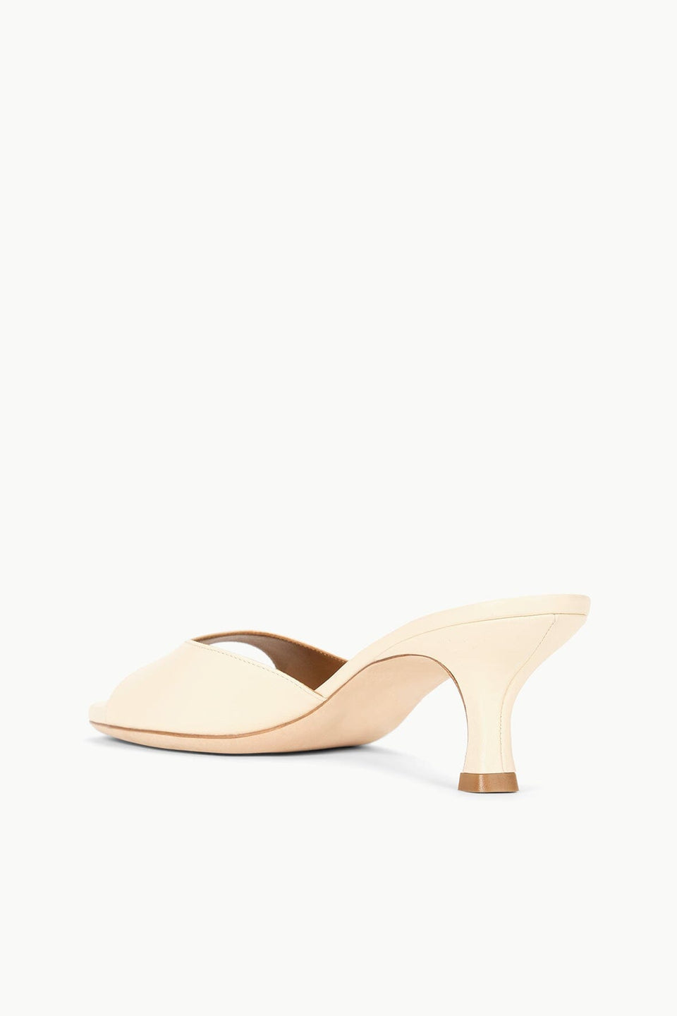 staud brigitte mule cream leather