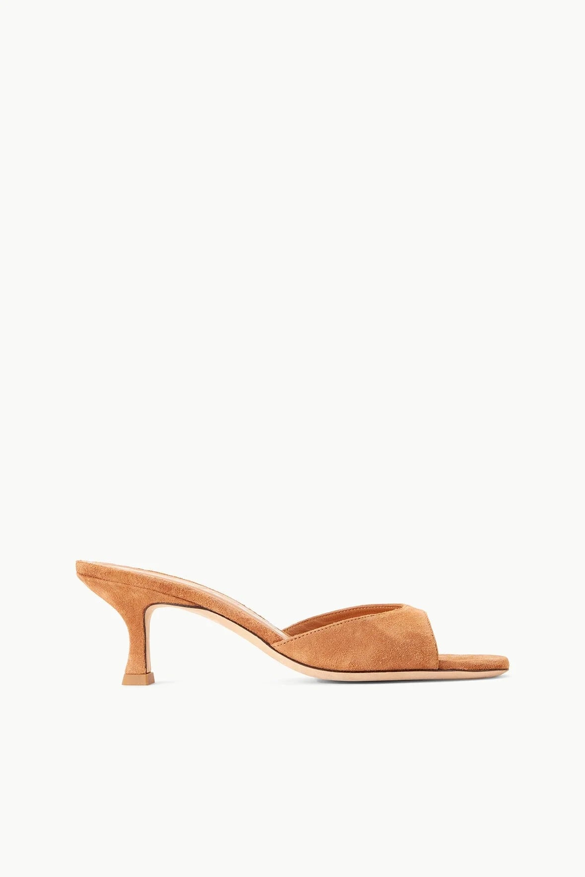 staud brigitte mule tan suede