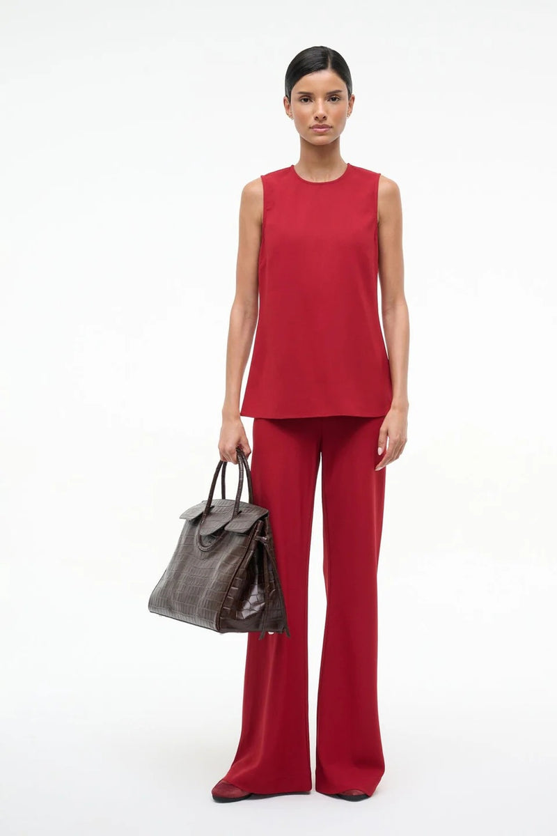 staud bronte top pomegranate