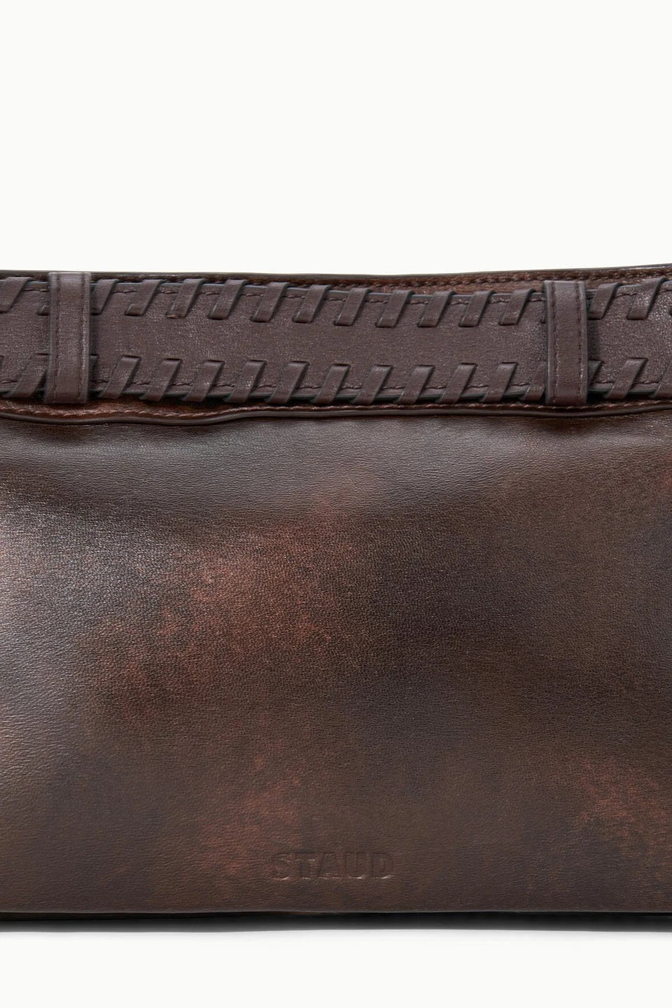 staud brooklyn shoulder bag espresso distressed