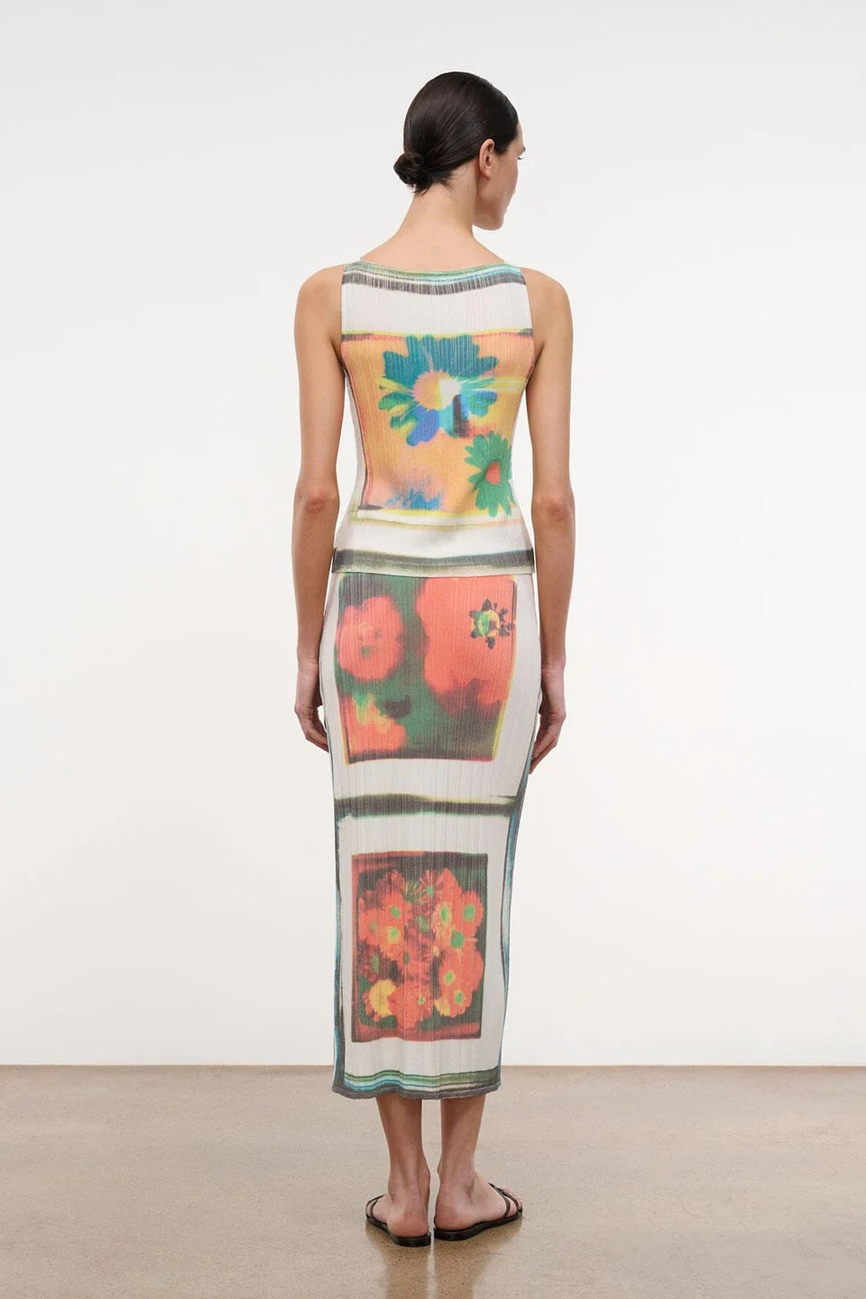 staud noemi skirt superbloom scarf