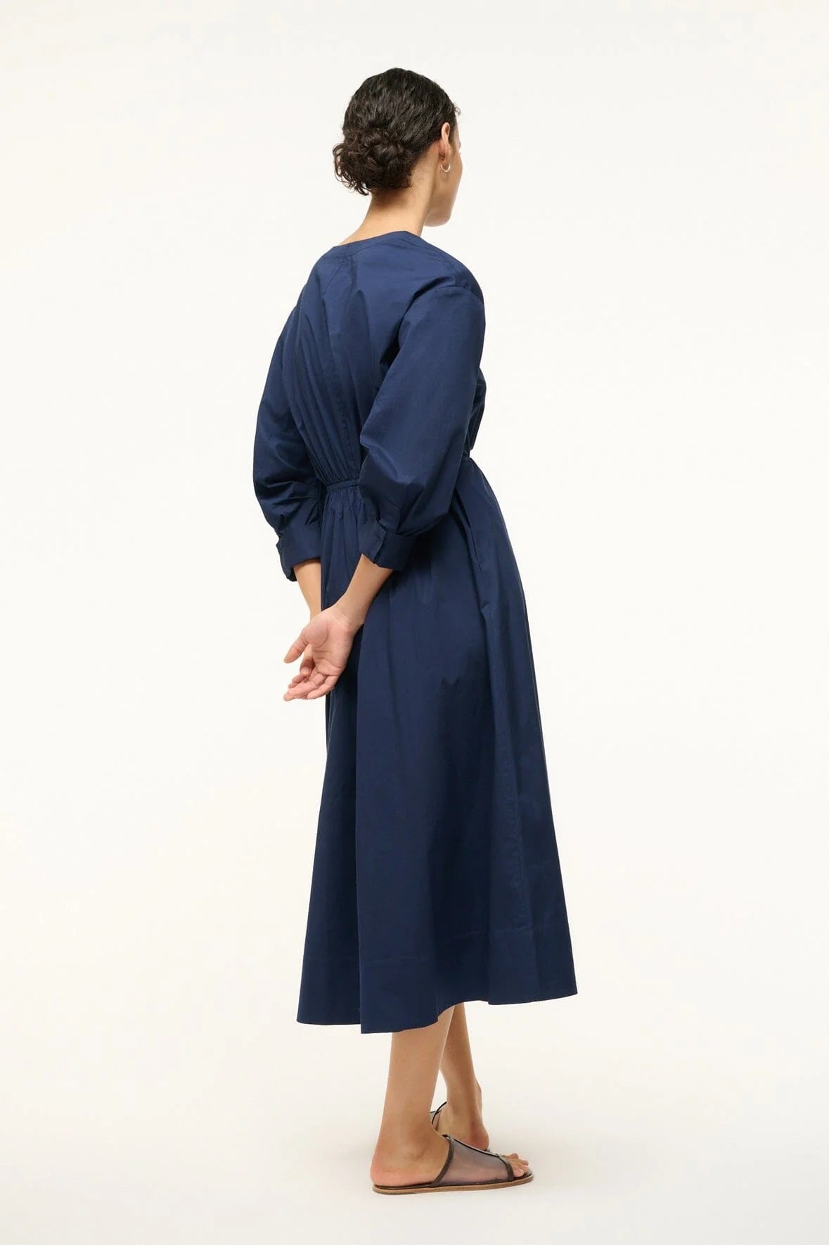 staud cafu dress navy