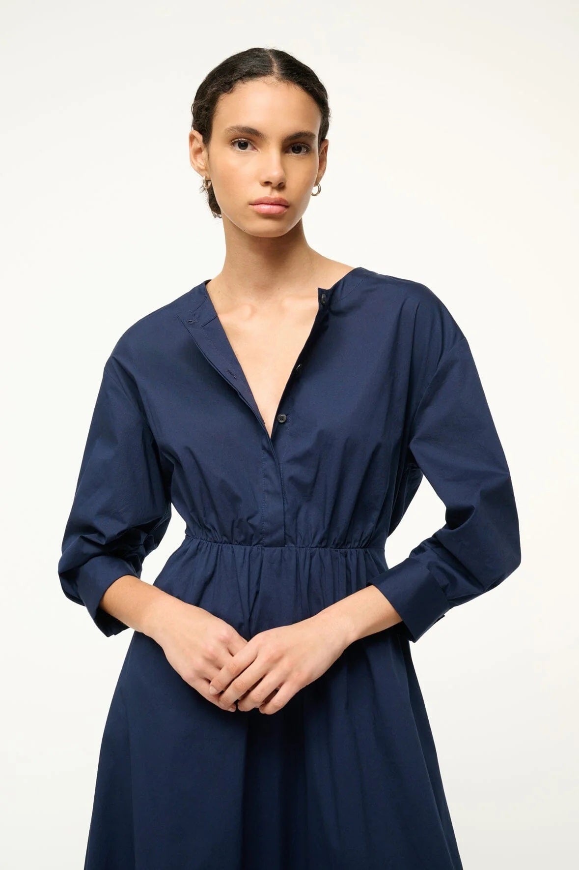 staud cafu dress navy