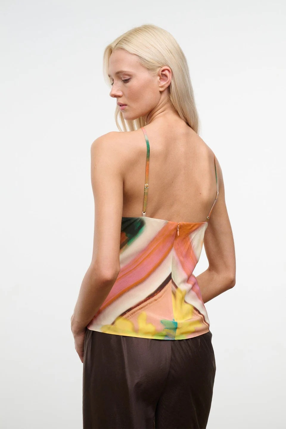 staud cubism top superbloom scarf