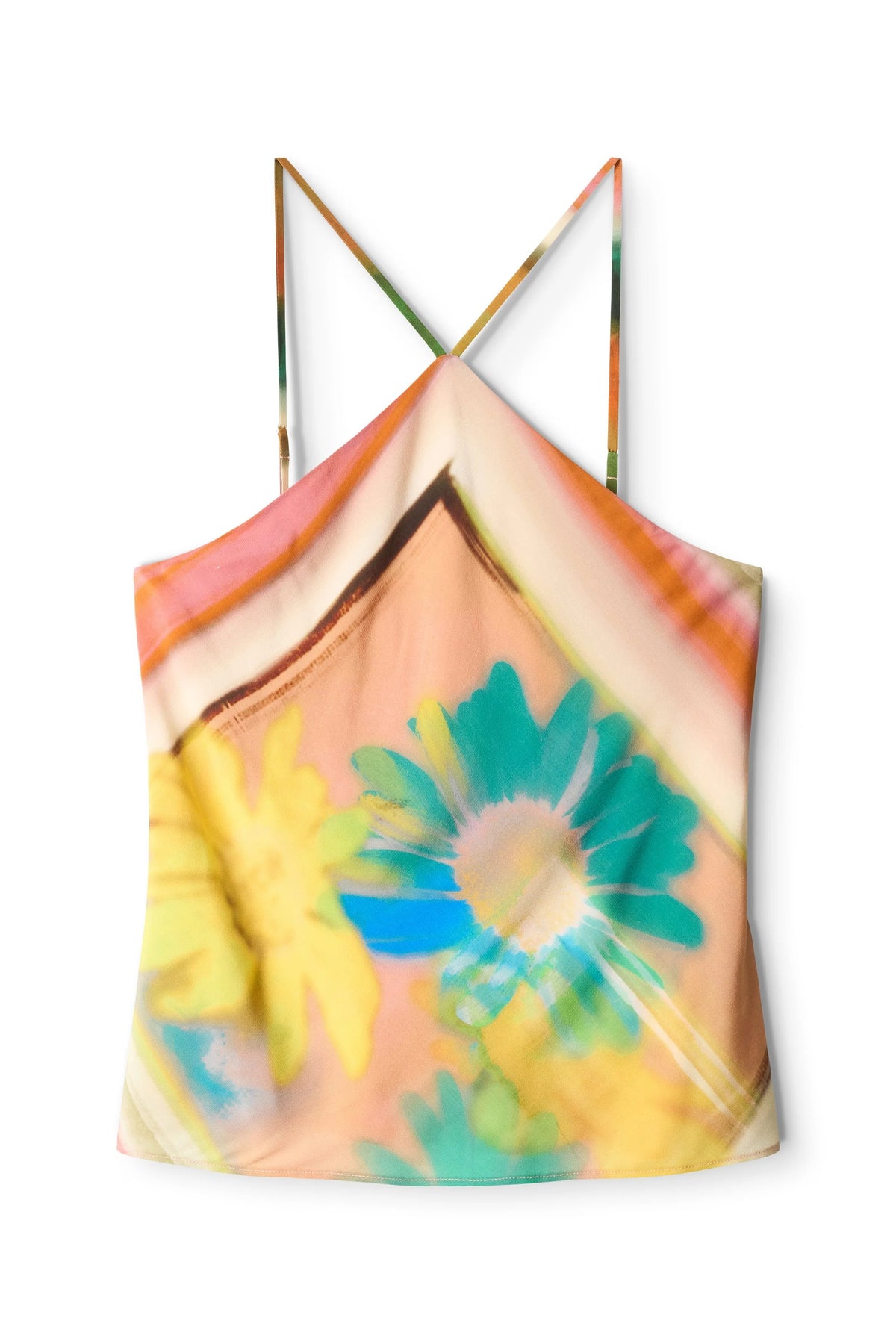 staud cubism top superbloom scarf