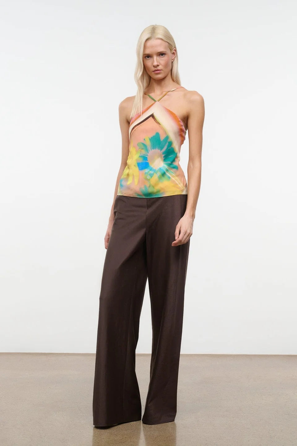 staud cubism top superbloom scarf