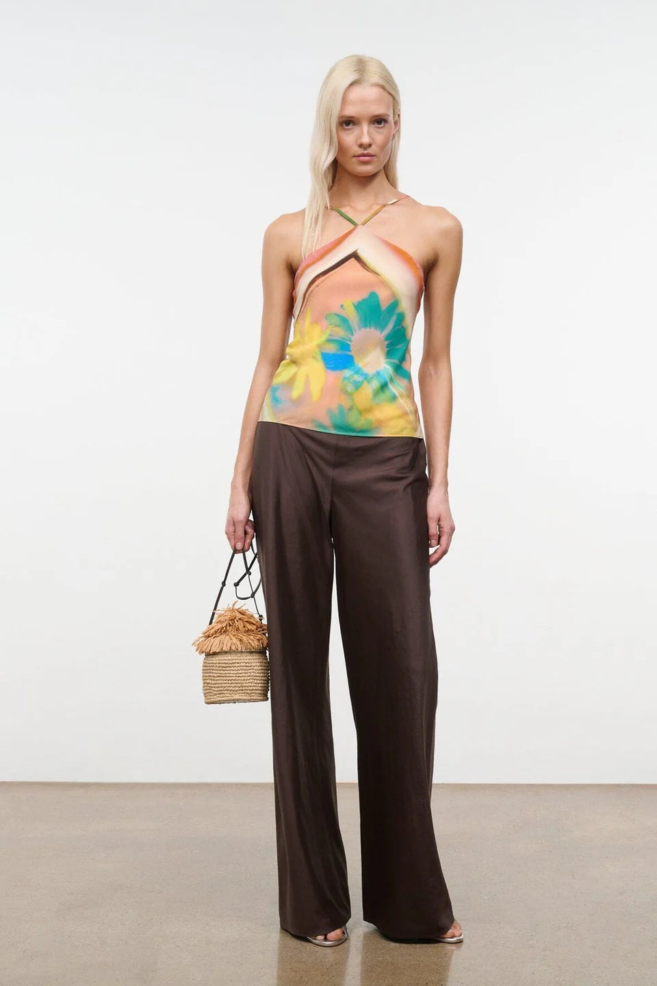 staud cubism top superbloom scarf