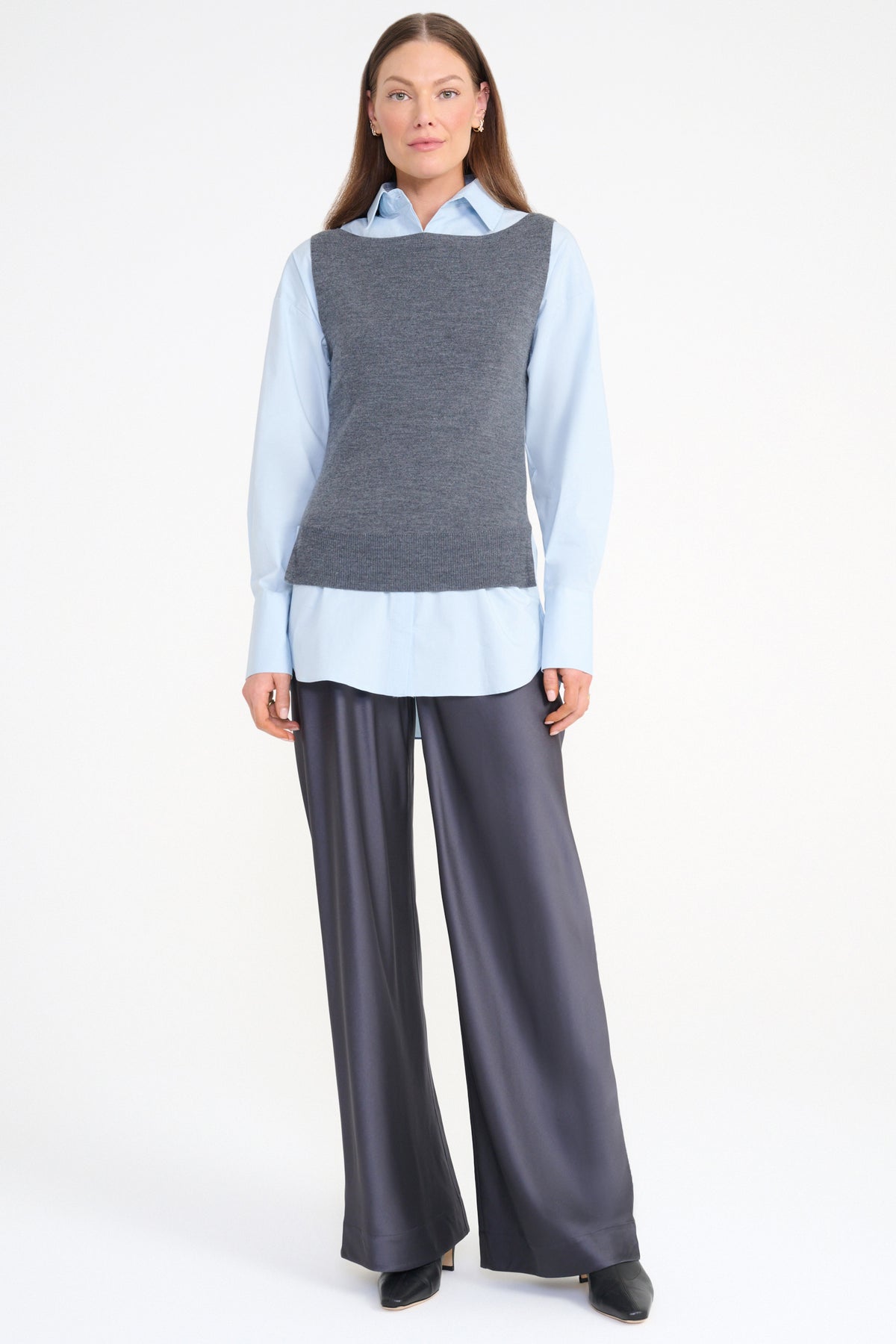 staud damian top charcoal glacier