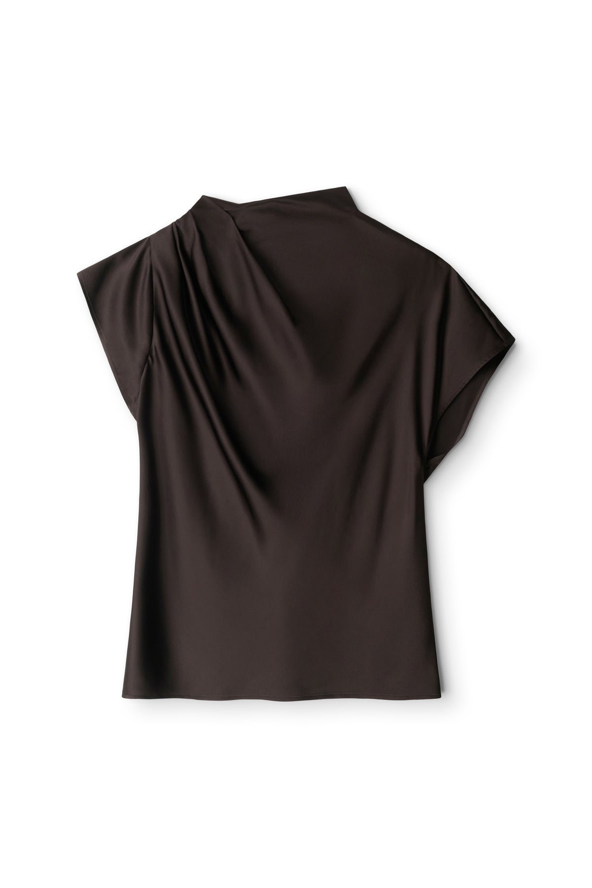 staud davina silk top earth