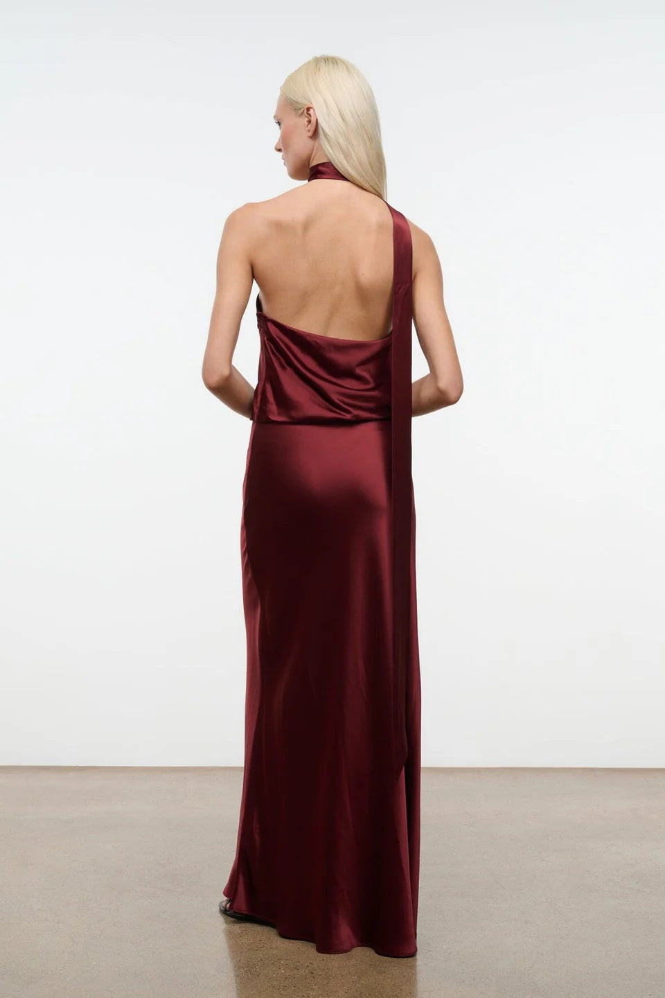 STAUD, Estelle Dress in Pinot, Size 4