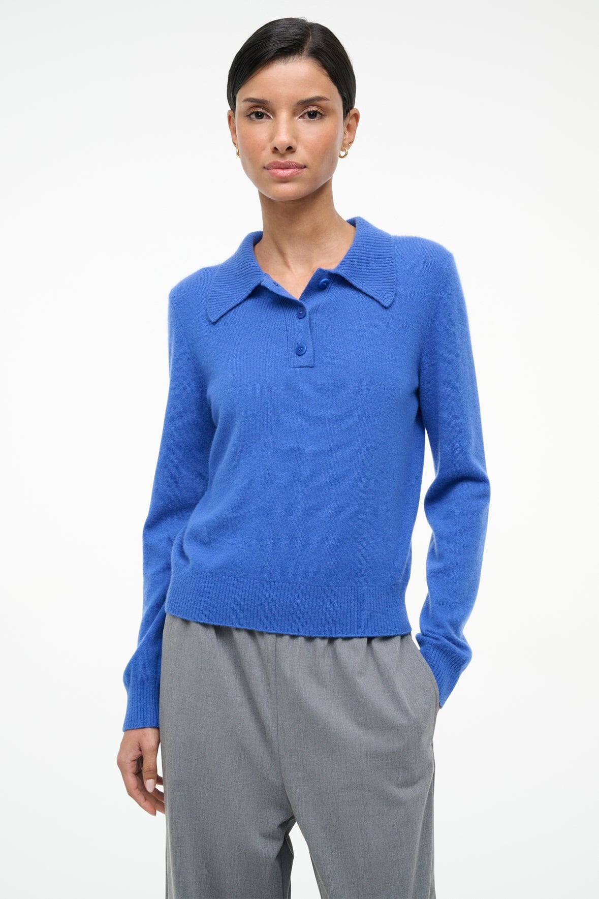 staud gemma sweater sapphire