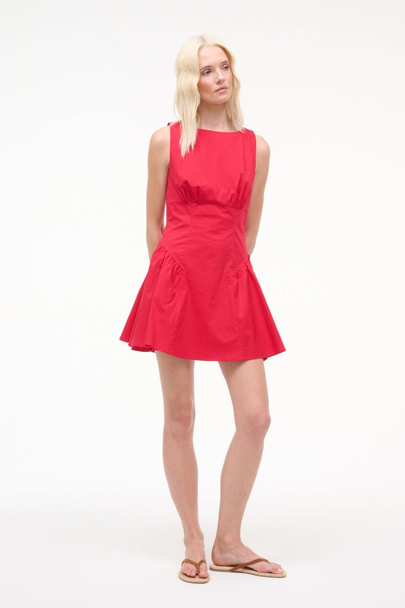 staud gwen mini dress cherry