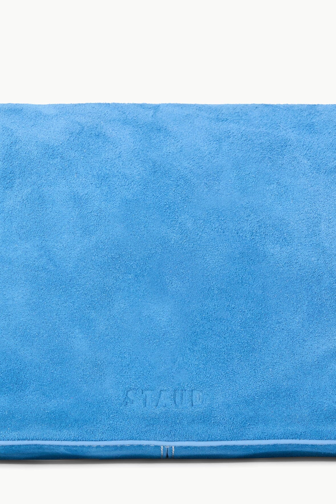 staud harlow bag blue suede