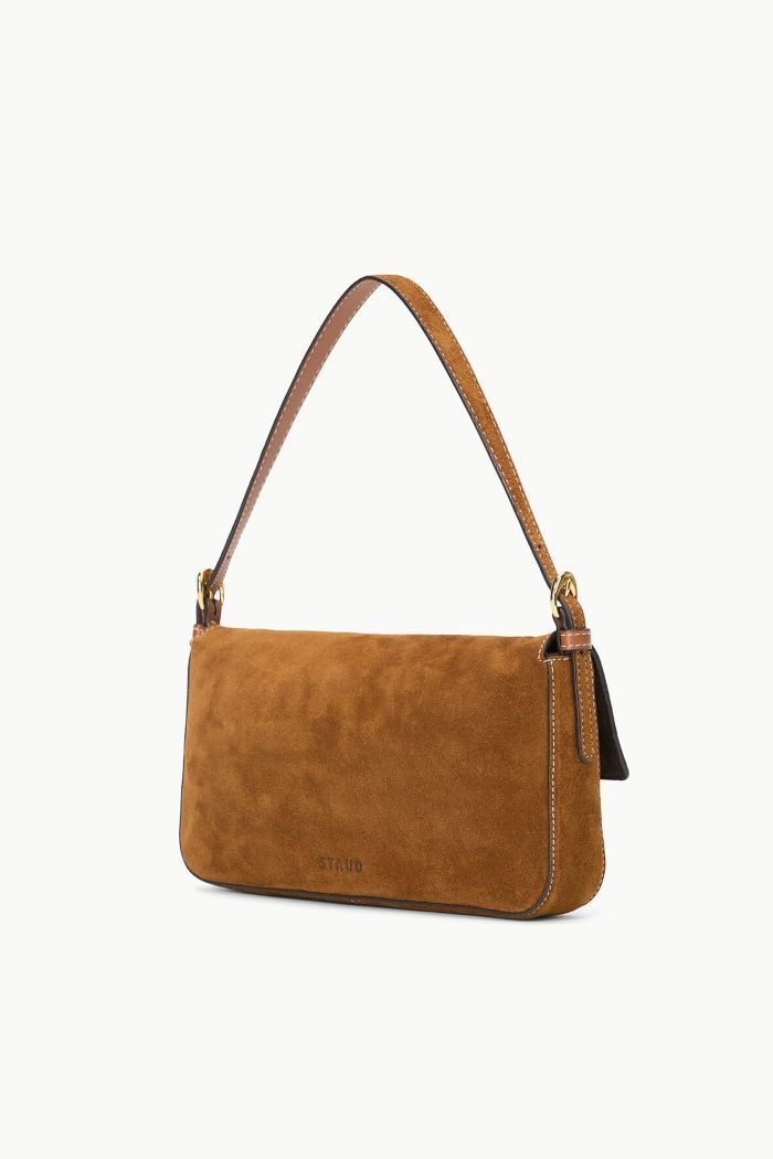 staud tan suede harlow bag