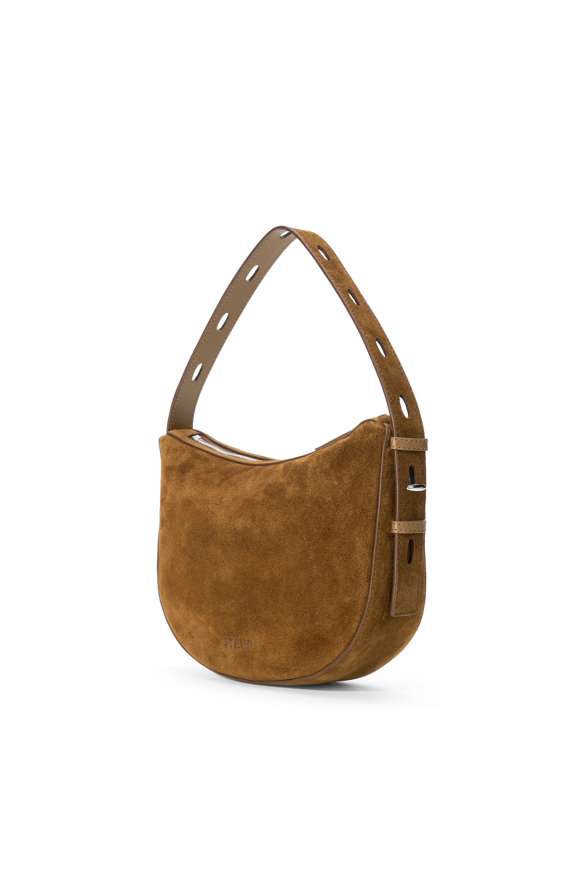 staud levi bag cigar suede