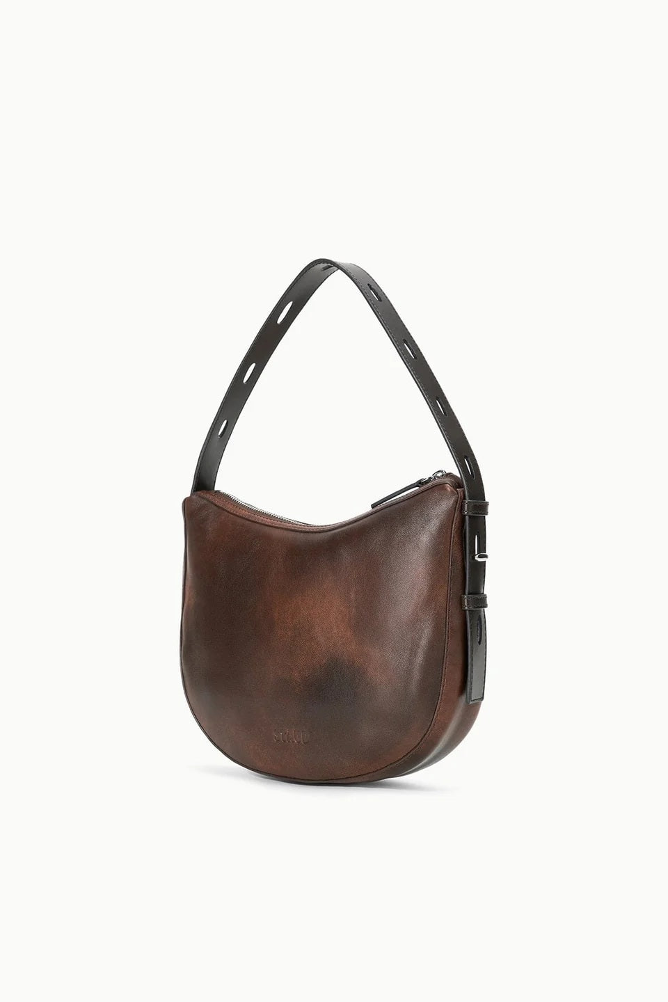 staud levi bag espresso distressed leather
