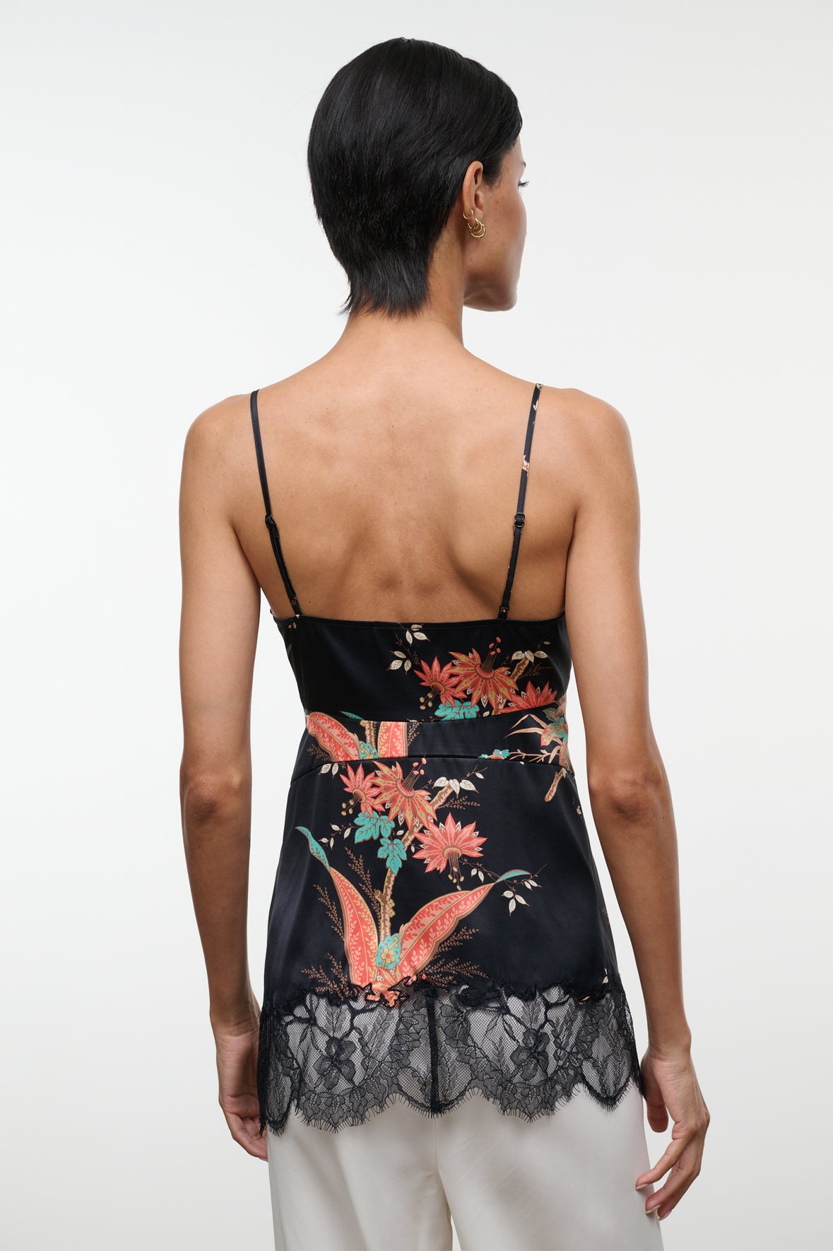 staud lina top tapestry noir