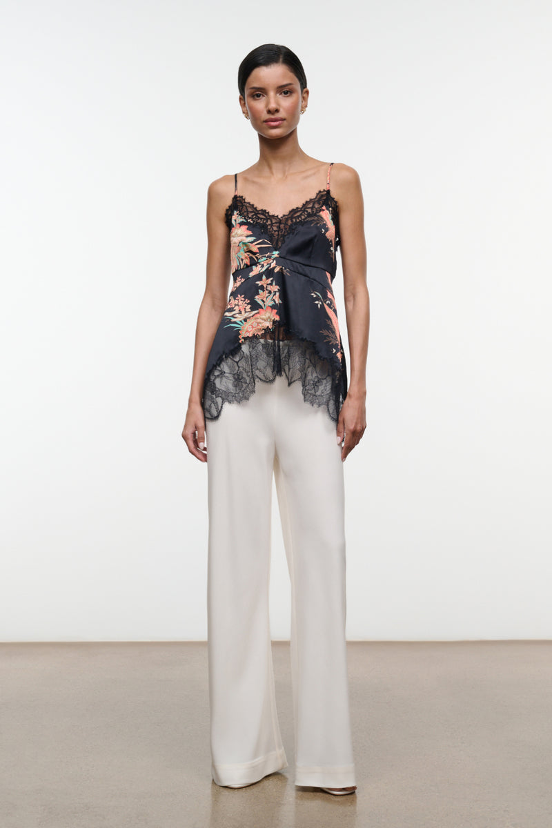 staud lina top tapestry noir
