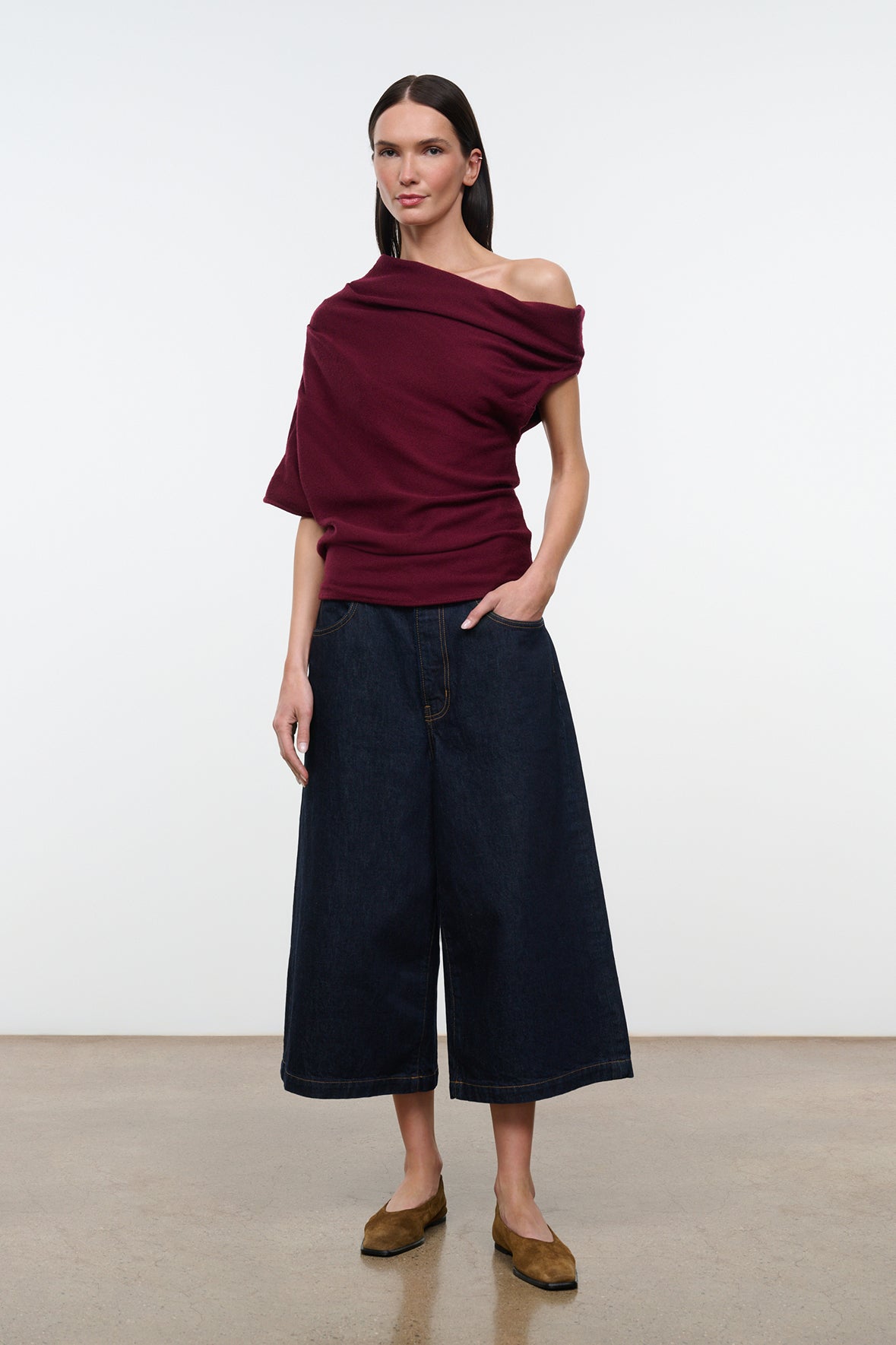 staud mabel sweater pinot