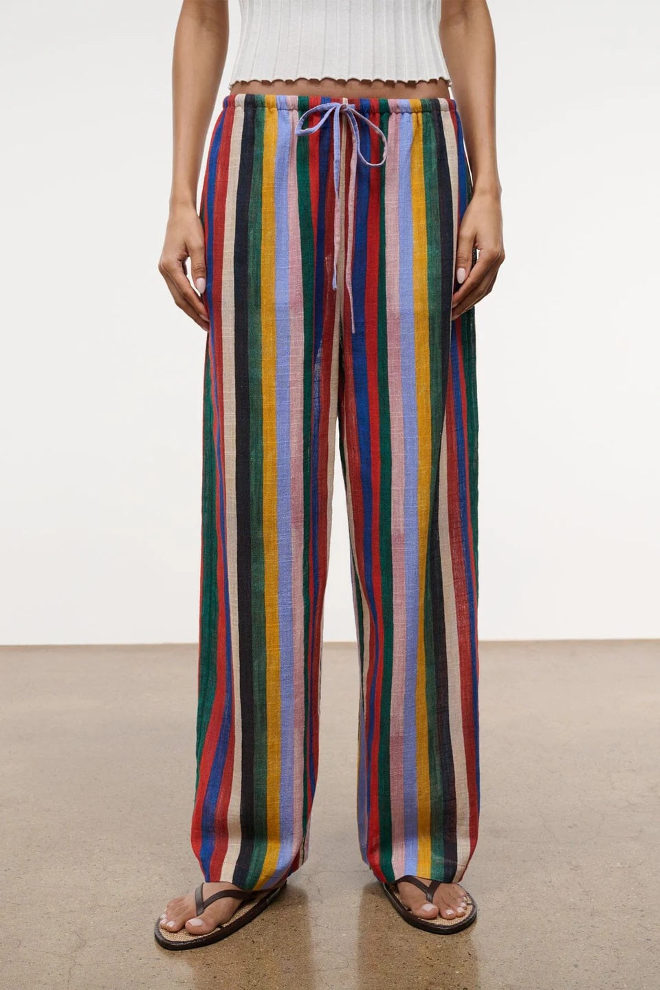 staud mateo pant artist stripe
