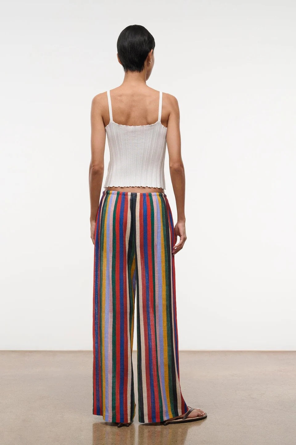 staud mateo pant artist stripe