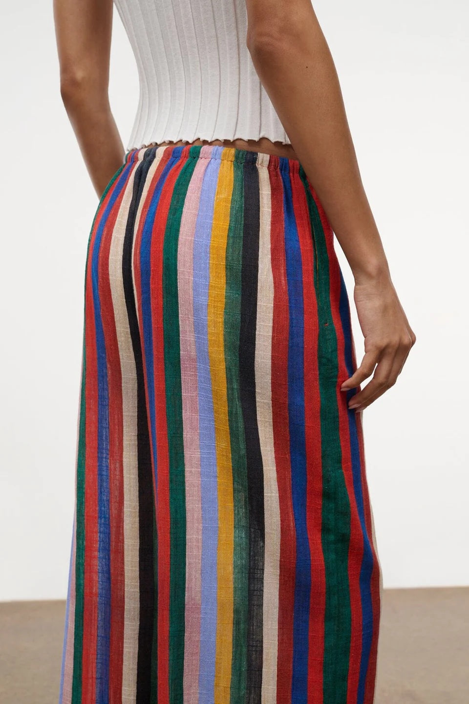 staud mateo pant artist stripe