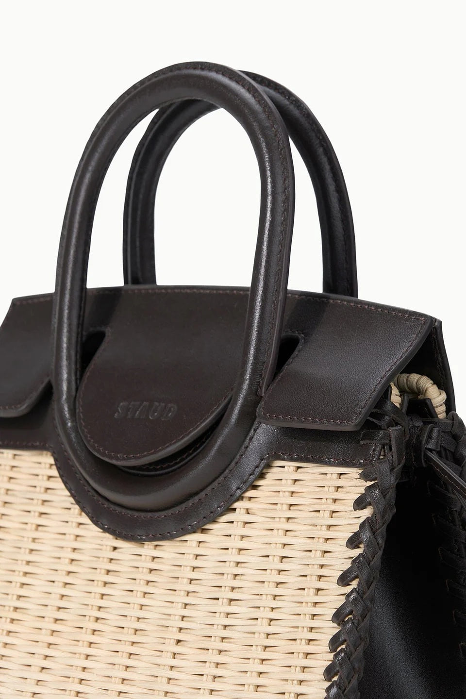 staud maude mini carryall espresso wicker