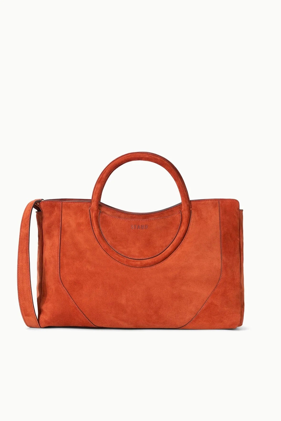 staud maude satchel auburn