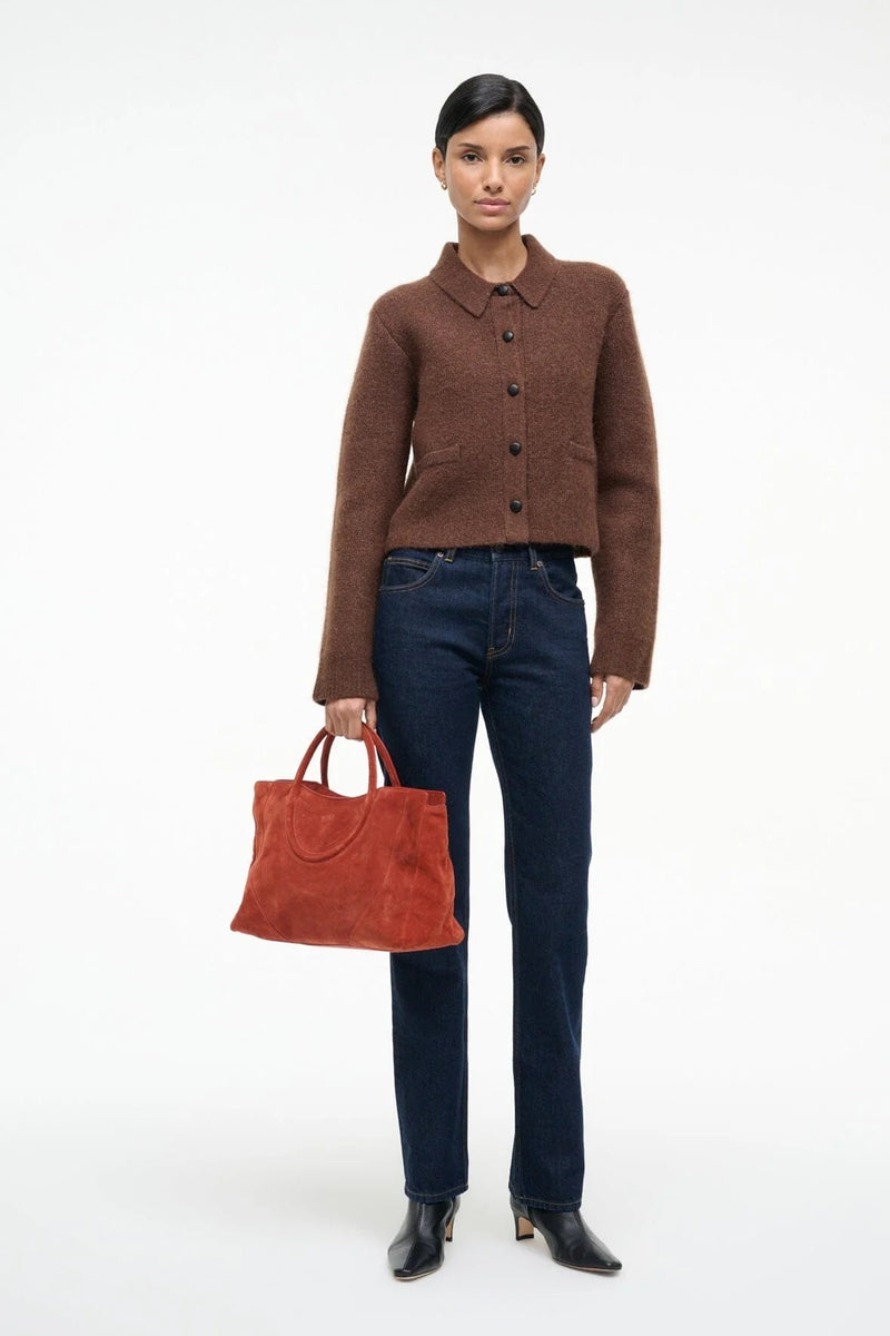 staud maude satchel auburn