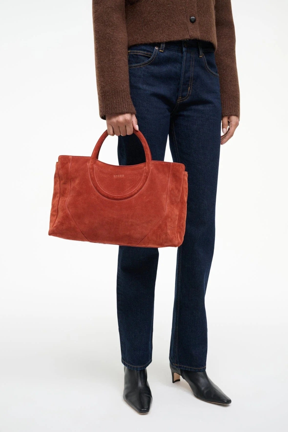 staud maude satchel auburn
