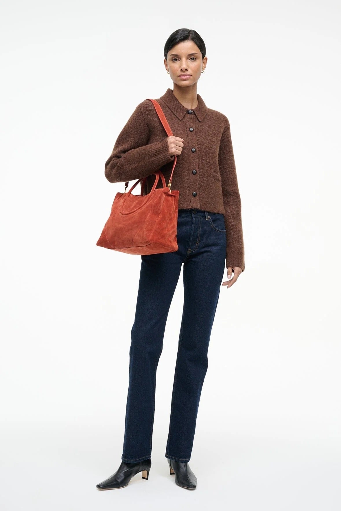 staud maude satchel auburn
