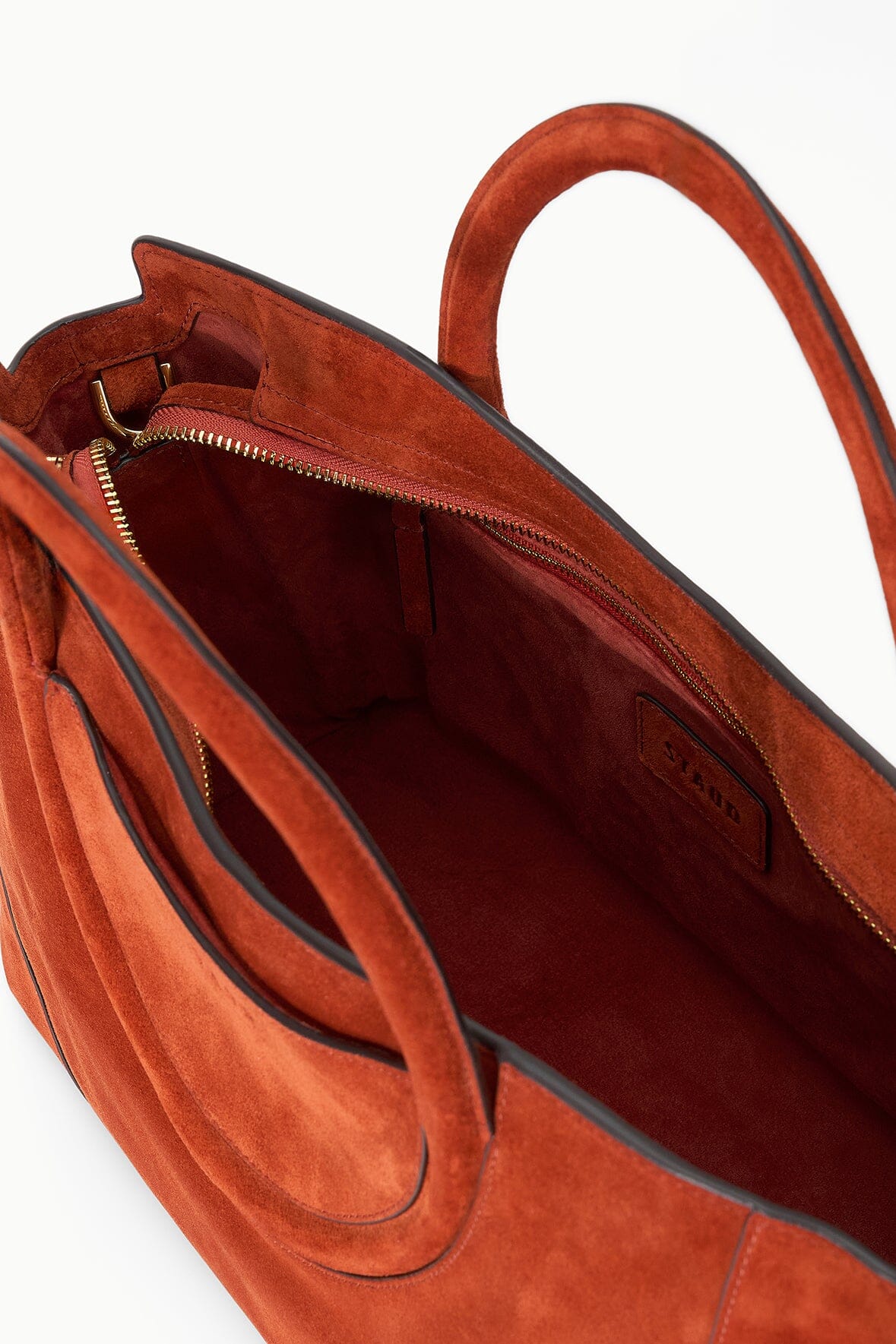 staud maude satchel auburn
