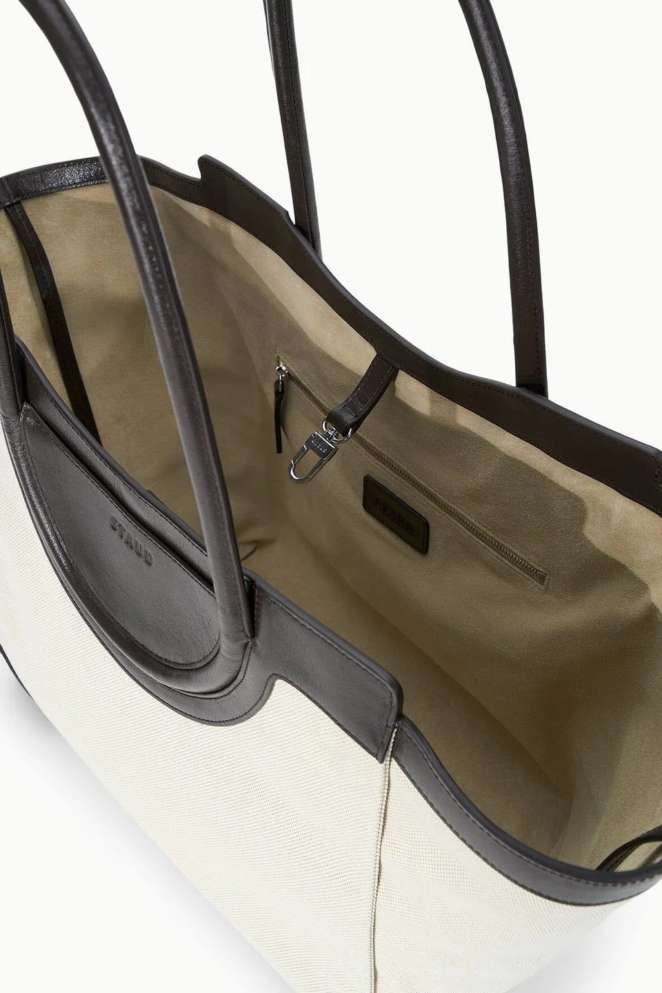 staud maude tote natural espresso