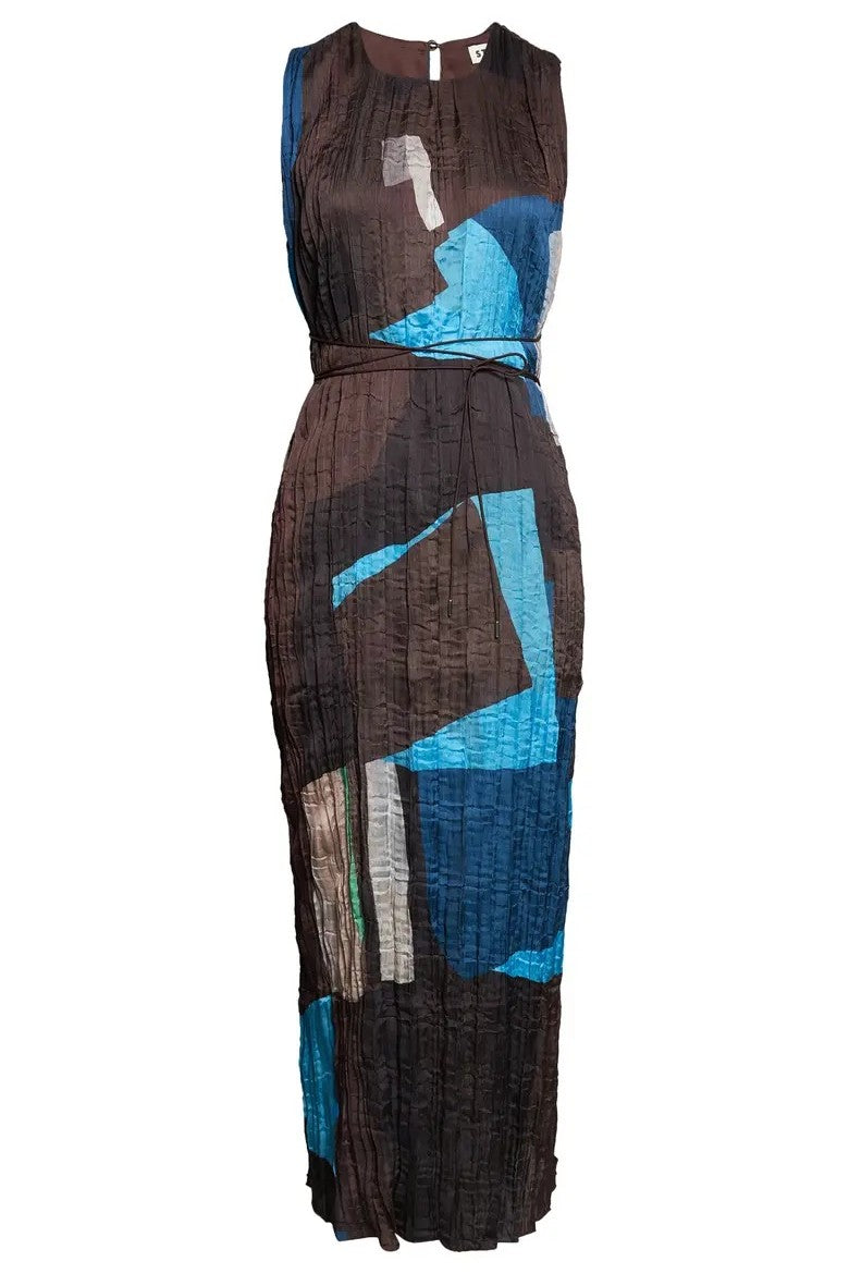 staud mizu dress blue prism