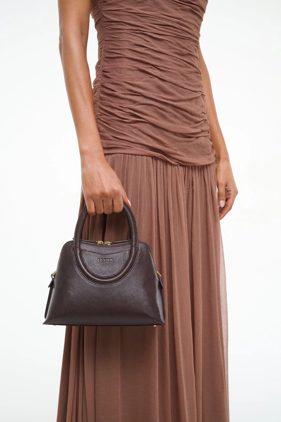 staud naomi mini satchel espresso