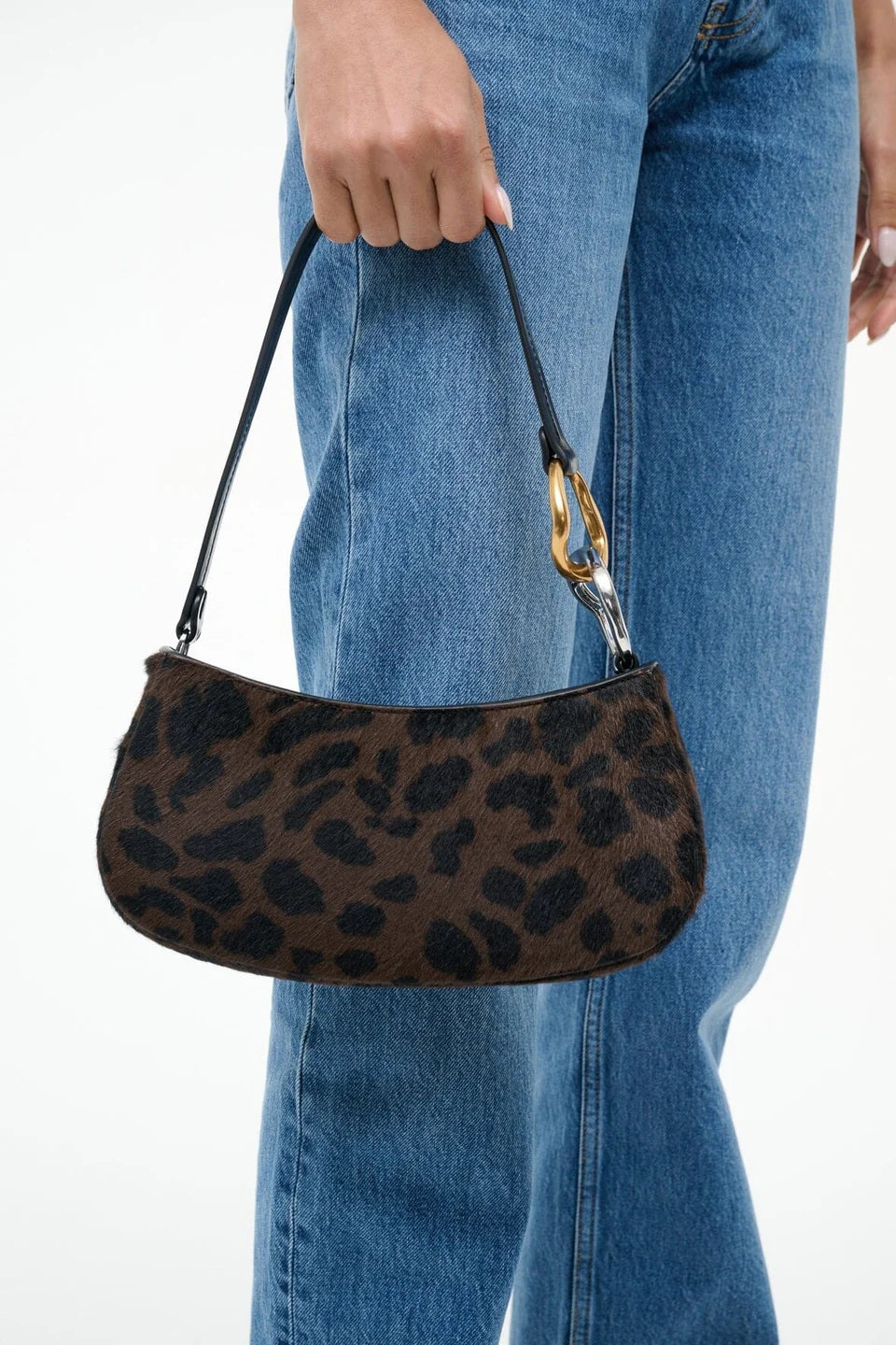 staud ollie bag leopard