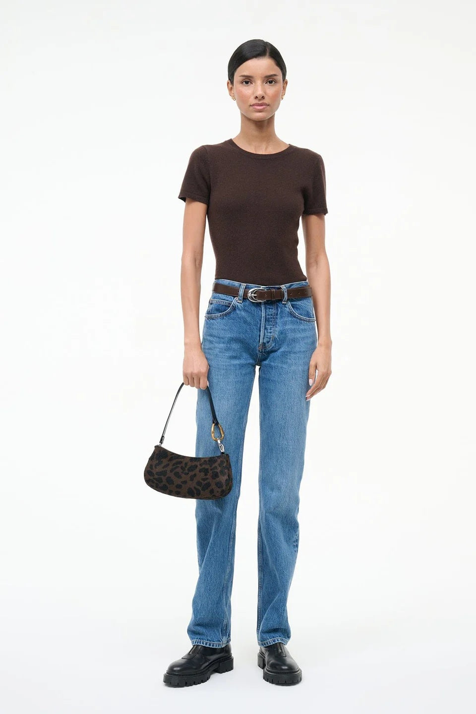 staud ollie bag leopard