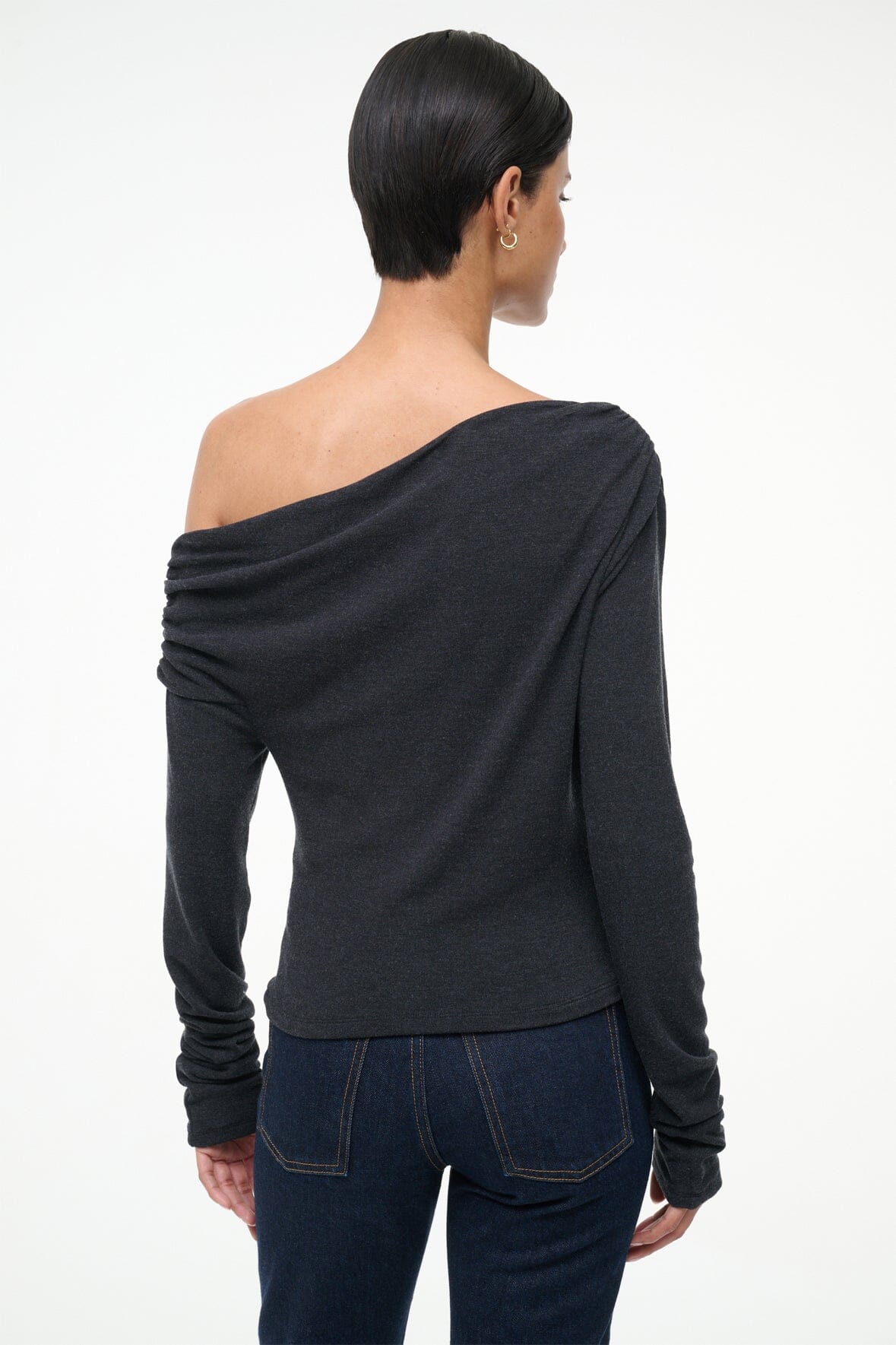staud philomena top charcoal