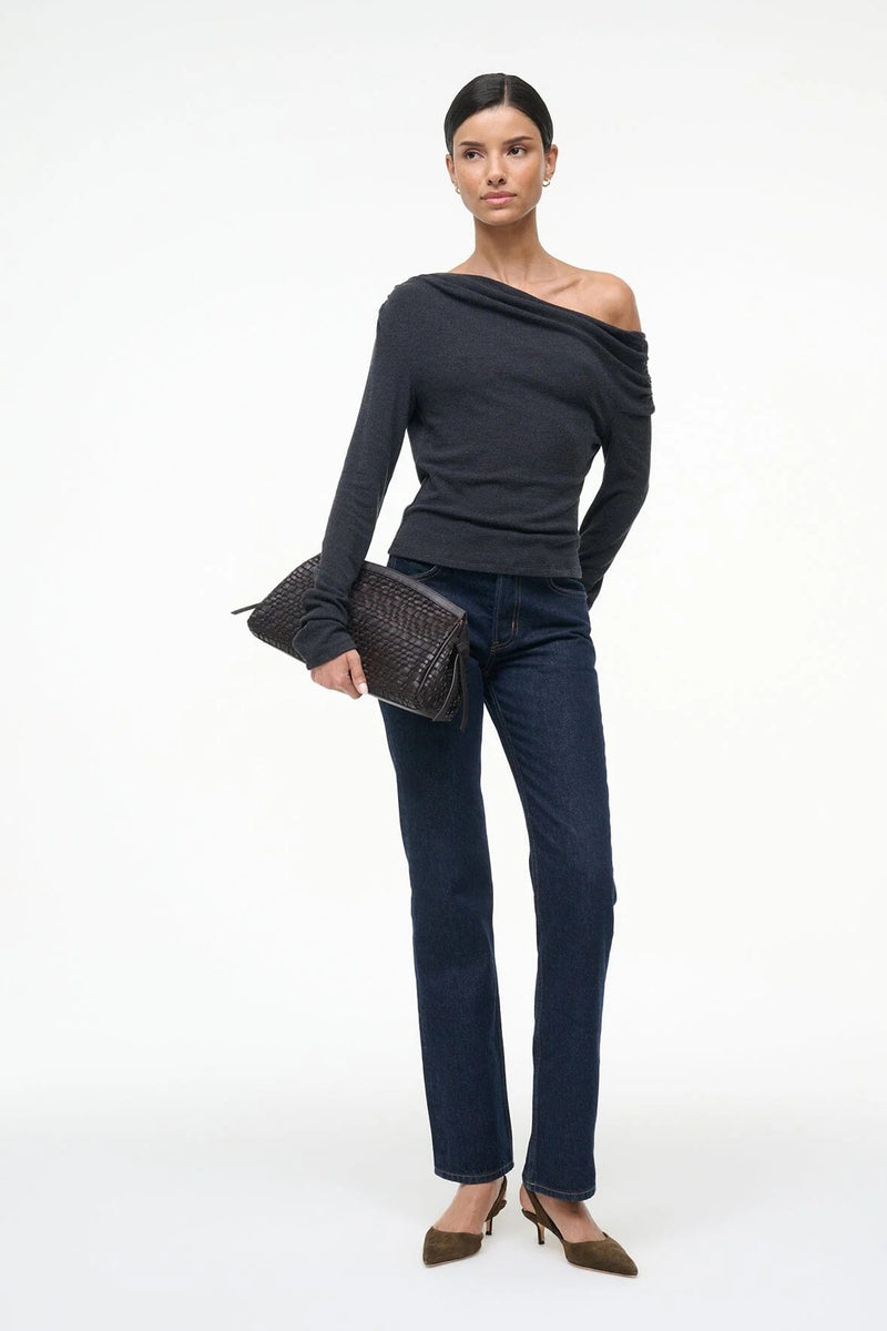 staud philomena top charcoal